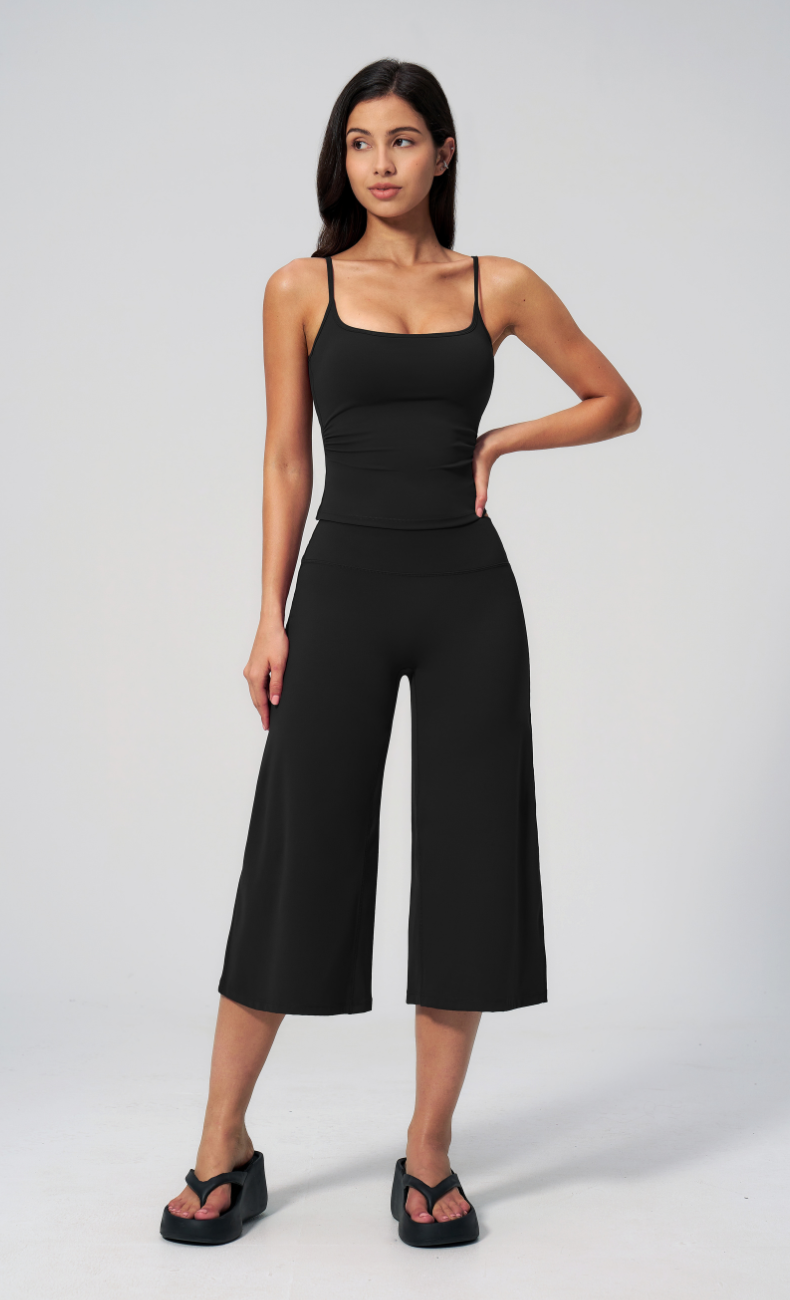 Quinn Cami Wide Leg Capri Workout Set