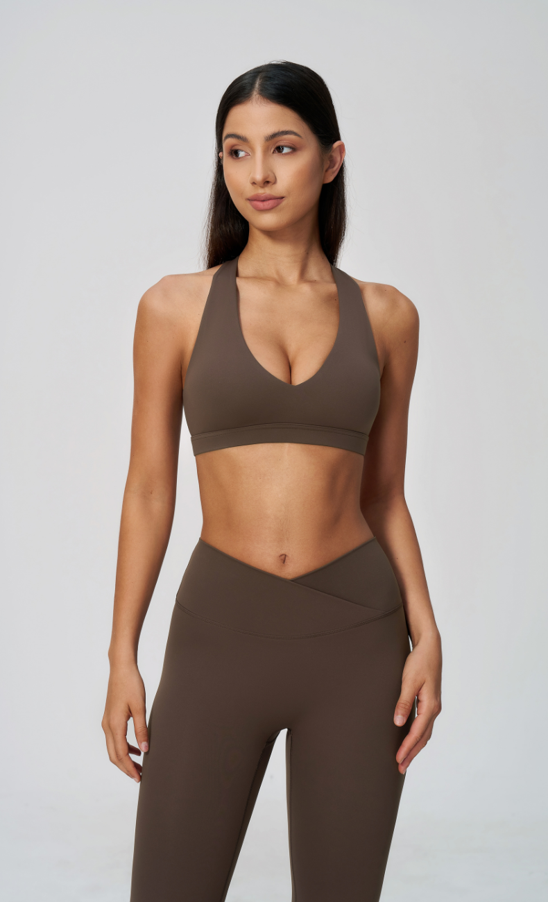 Priscilla V-Neck Open Back V-Waist Leggings Workout Set