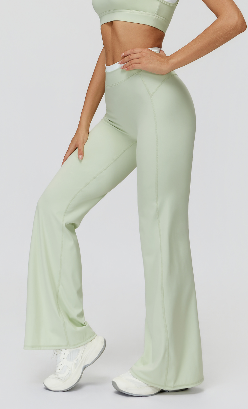 Elle Contrast High Waisted Flare Legging