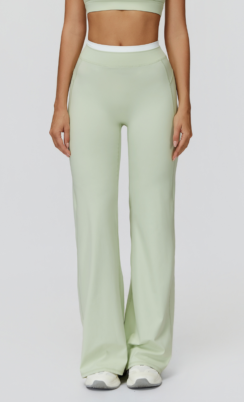 Elle Contrast High Waisted Flare Legging