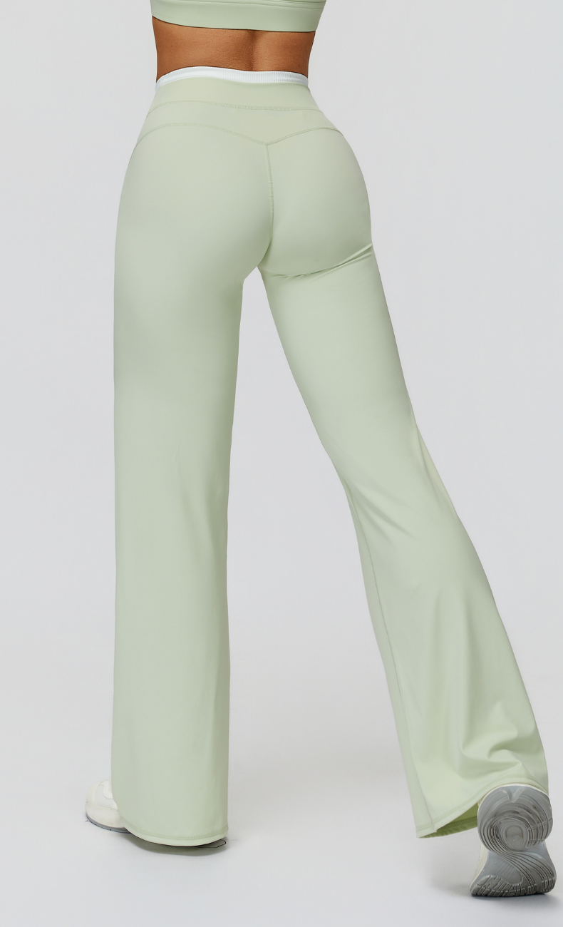 Elle Contrast High Waisted Flare Legging