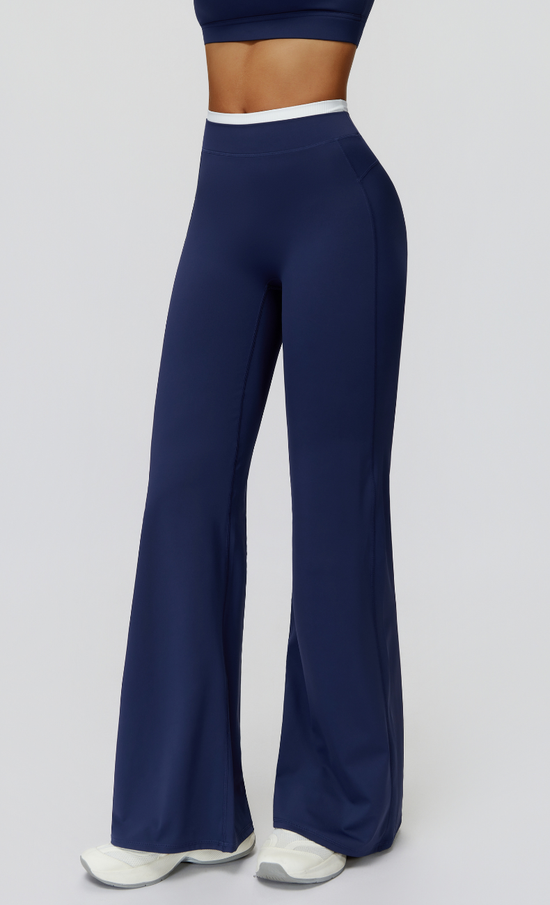 Elle Contrast High Waisted Flare Legging