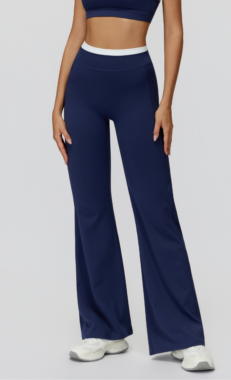Elle Contrast High Waisted Flare Legging