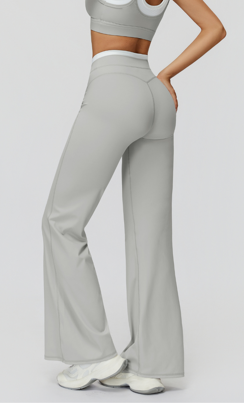 Elle Contrast High Waisted Flare Legging