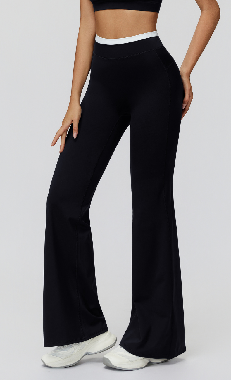 Elle Contrast High Waisted Flare Legging