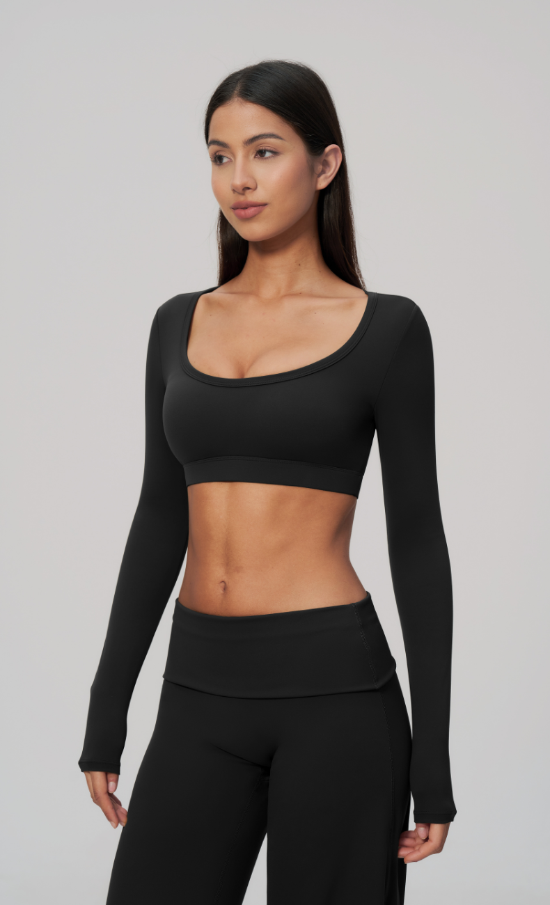 Amara Foldover Waist Wide Leg Workout Set