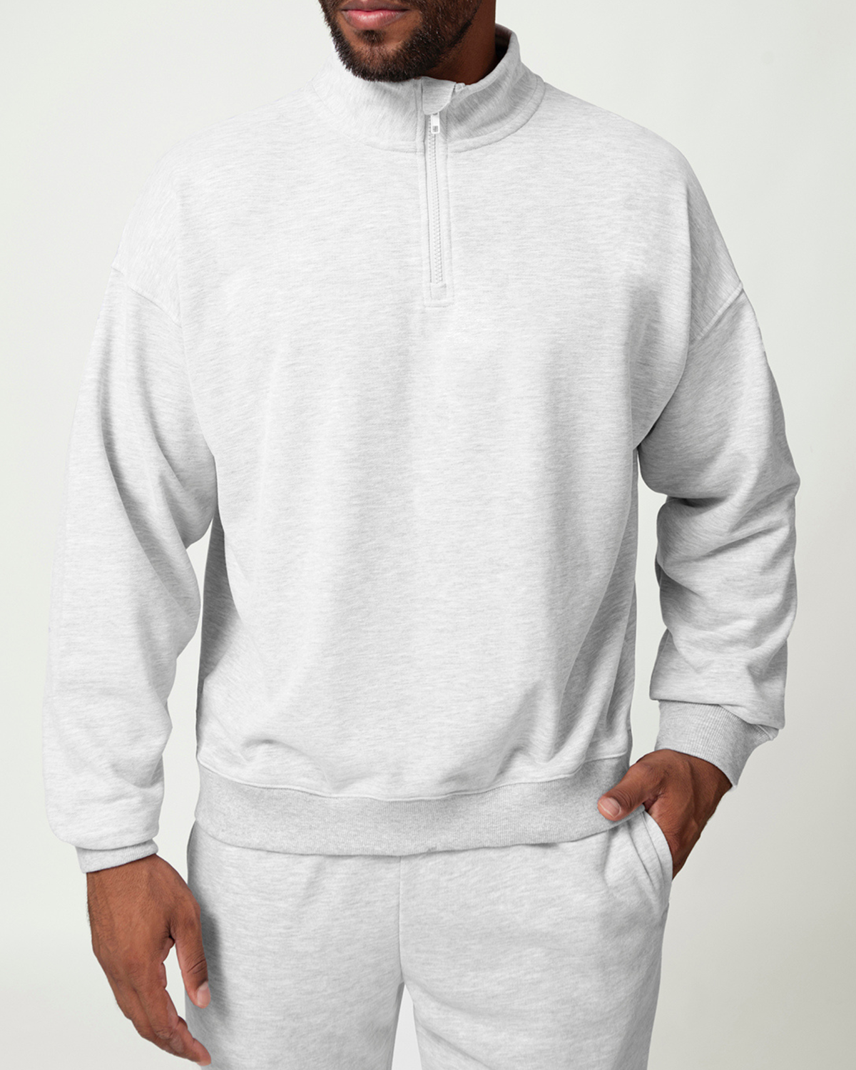 Everyday Ease Cotton Blend Men's Half Zip Pullover