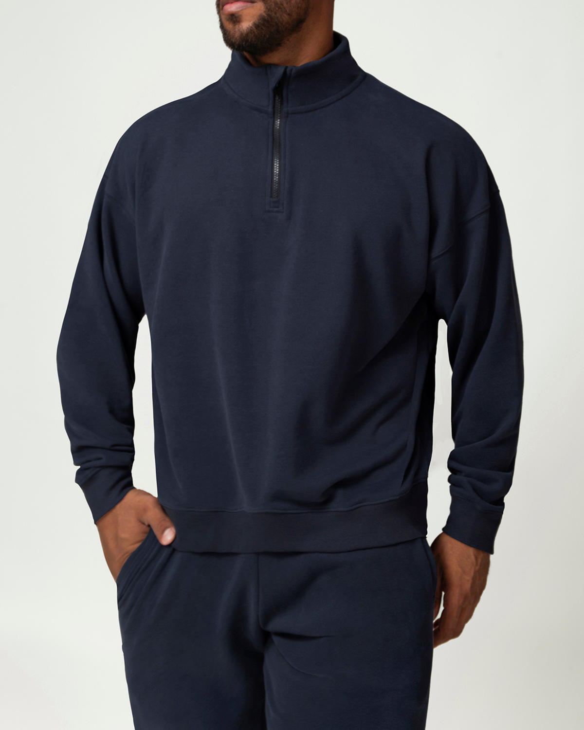 Everyday Ease Cotton Blend Men's Half Zip Pullover