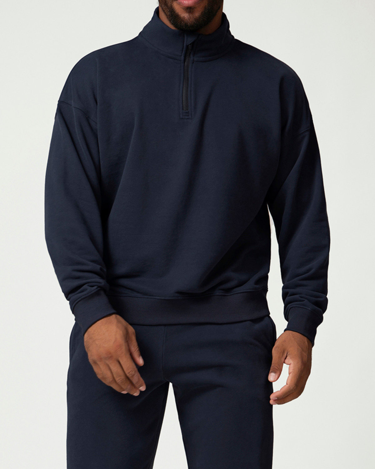 Everyday Ease Cotton Blend Men's Half Zip Pullover