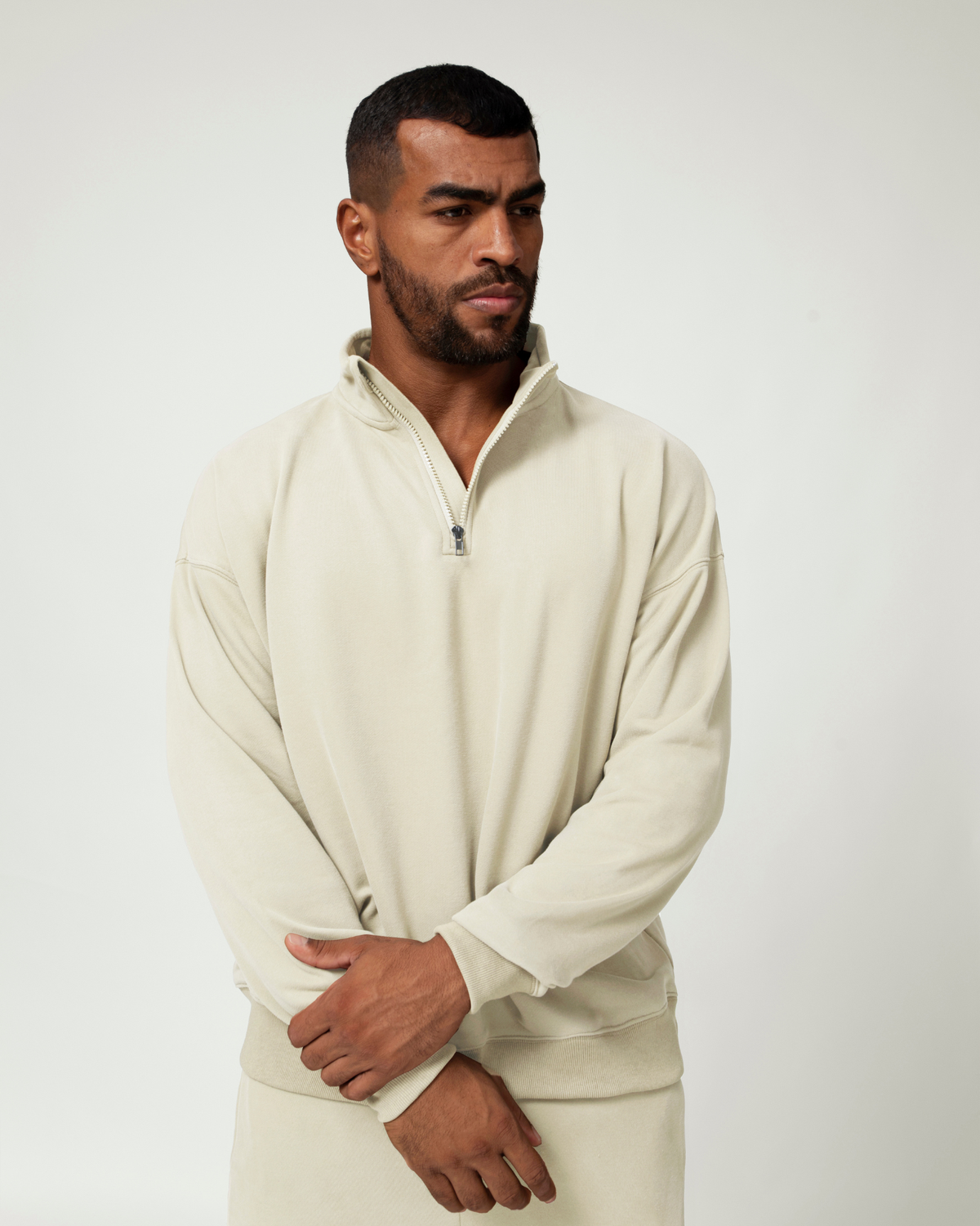 Everyday Ease Cotton Blend Men's Half Zip Pullover