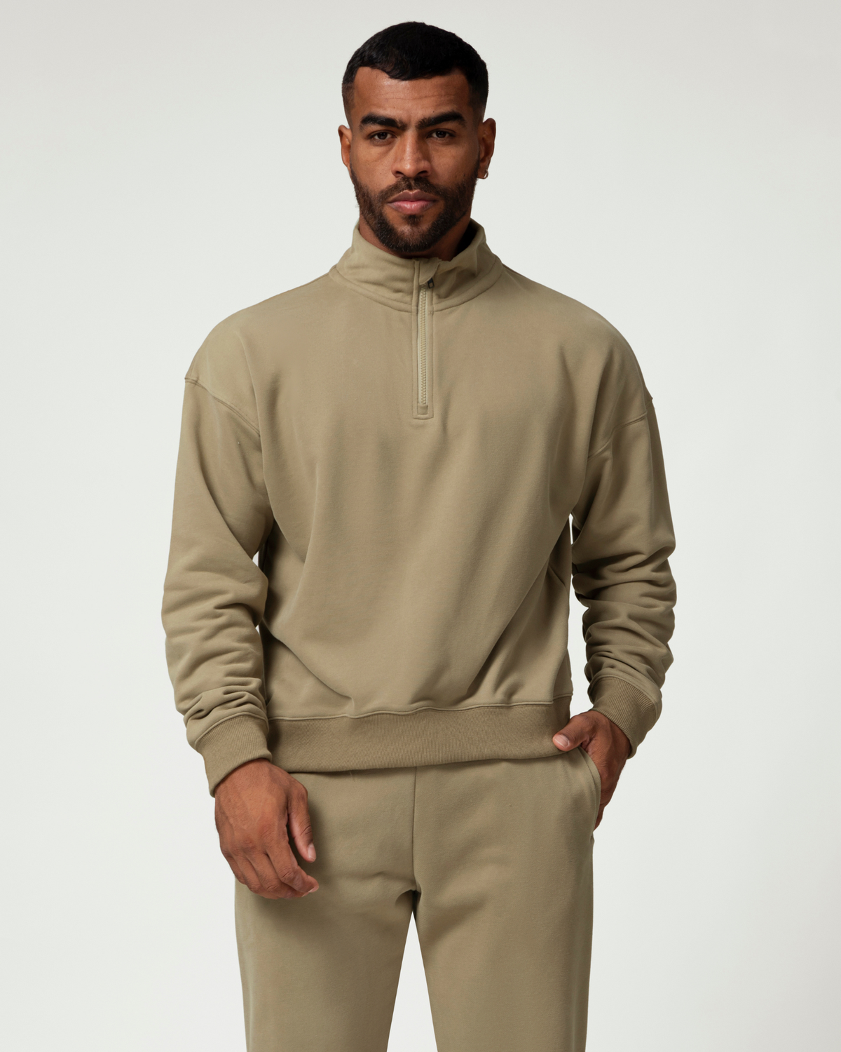 Everyday Ease Cotton Blend Men's Half Zip Pullover