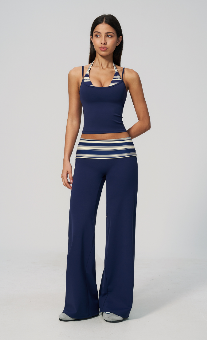 Harper Riviera Stripe Wide Leg Matching Set