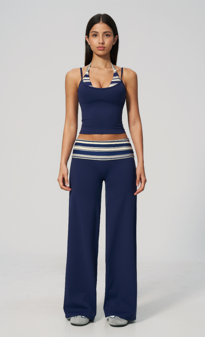 Harper Riviera Stripe Wide Leg Matching Set