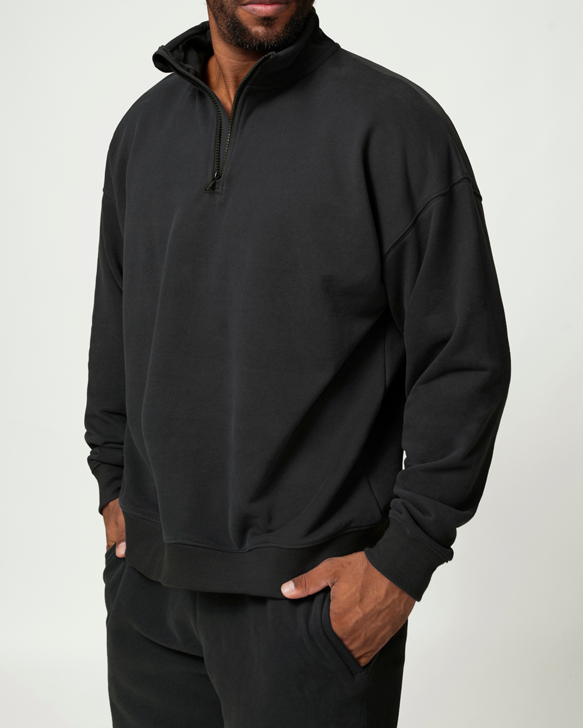 Everyday Ease Cotton Blend Men's Half Zip Pullover