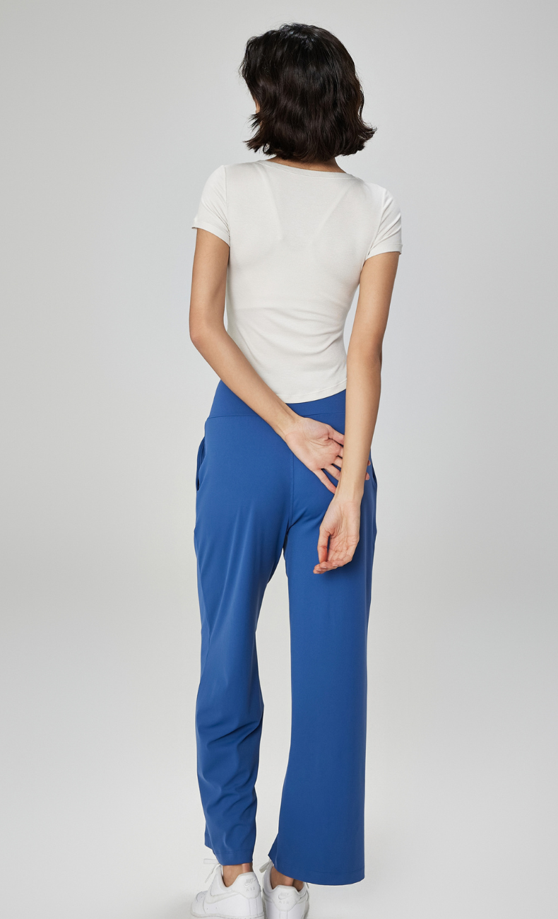 Ivanka High-Waist Straight Leg Pant