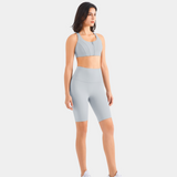 Lily 8" Seamless High-waist Short - Rhino Grey