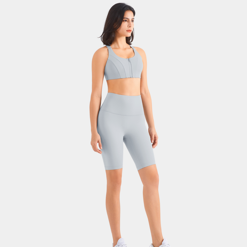 Lily 8" Seamless High-waist Short - Rhino Grey