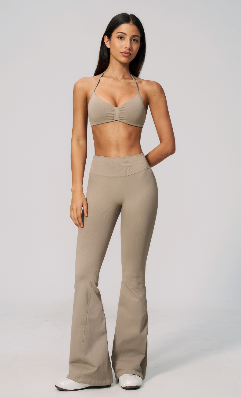 Malia Ribbed High Waisted Flare Legging