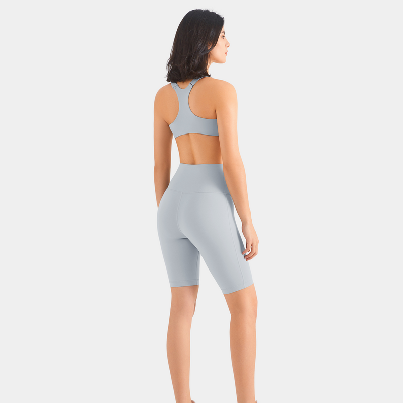 Lily 8" Seamless High-waist Short - Rhino Grey