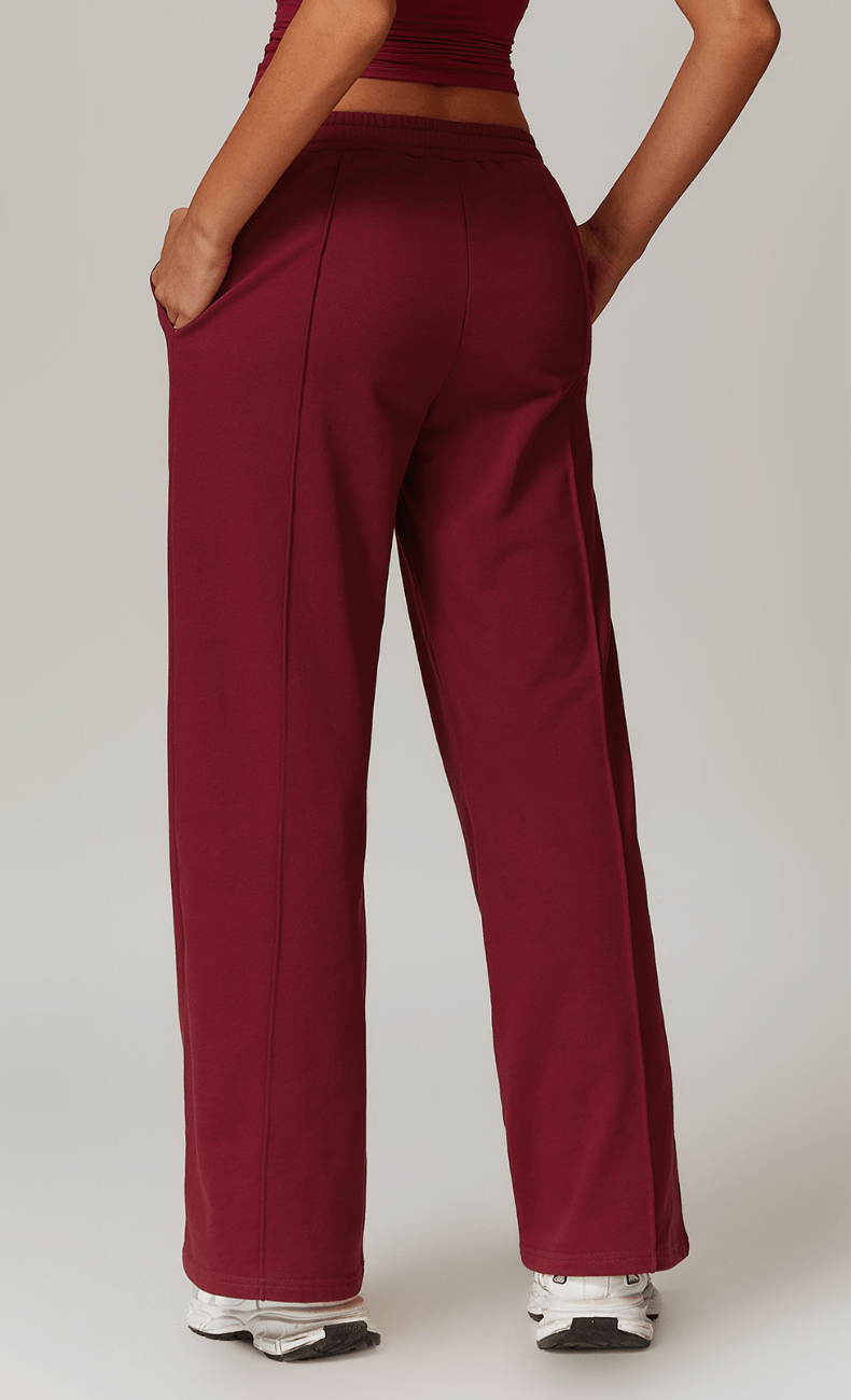 WOO YOGA Pants Victoria Organic Cotton Straight Leg Yoga Pant 