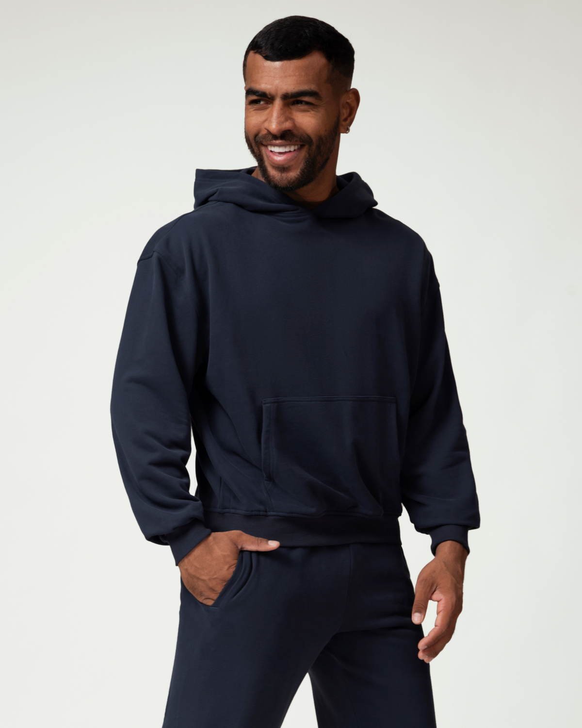 Everyday Ease Relaxed Cotton Blend Men's Hoodie