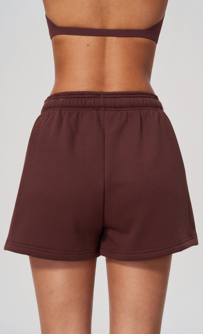 Hailey Cotton Blend Cropped Hoodie & Sweat Shorts Set