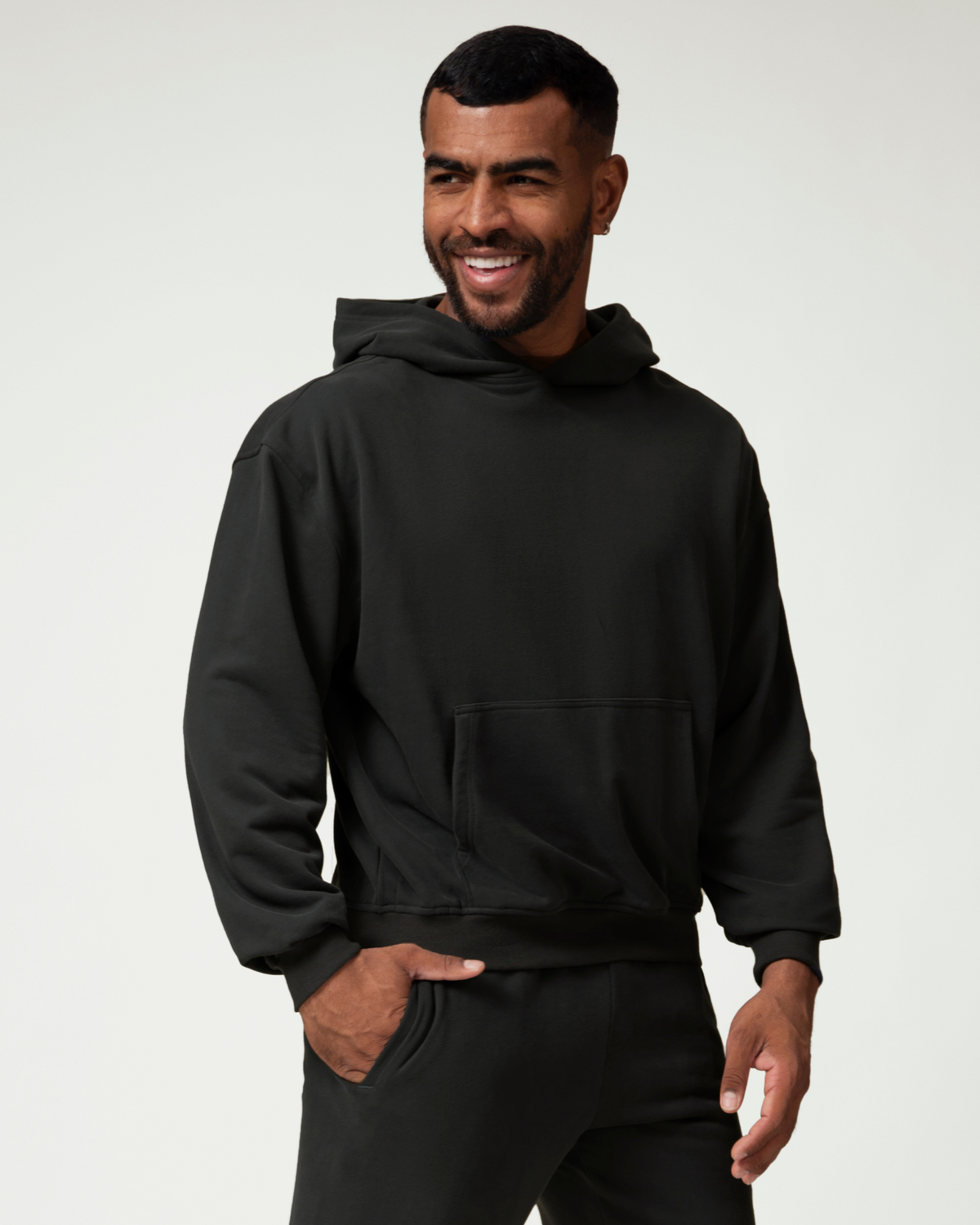 Everyday Ease Relaxed Cotton Blend Men's Hoodie