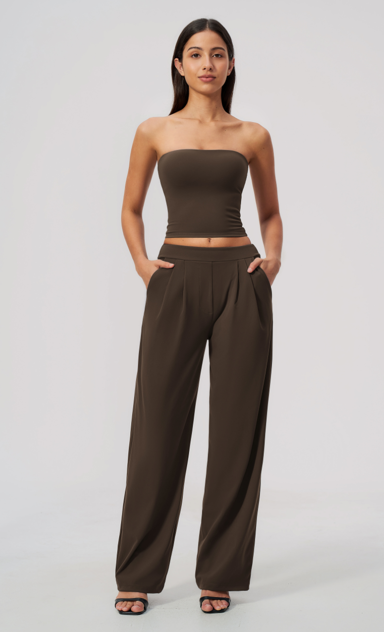 Taylor Pleated Wide Leg Pant
