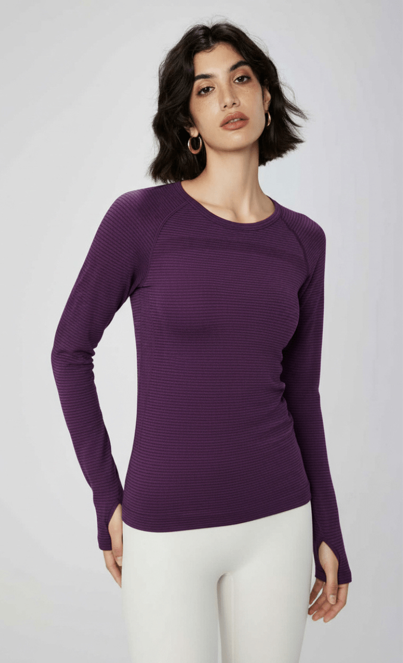 WOO YOGA Tops & Tees Nora CozyFit Long Sleeve with Thumbhole 