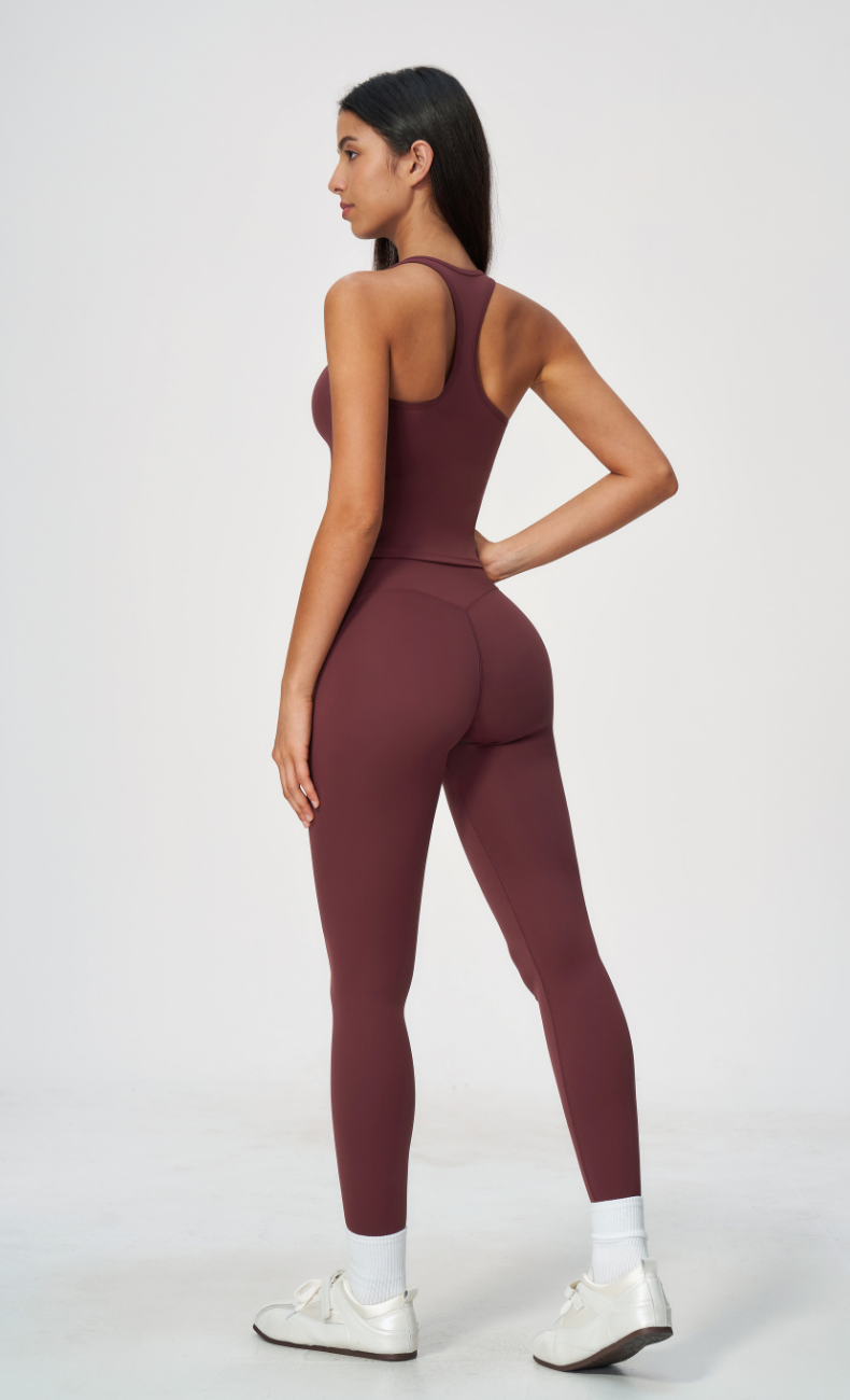 Sophie Square Neck Racerback Built-In Bra Tank Top