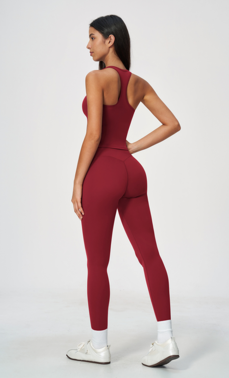 Sophie Square Neck Racerback Built-In Bra Tank Top