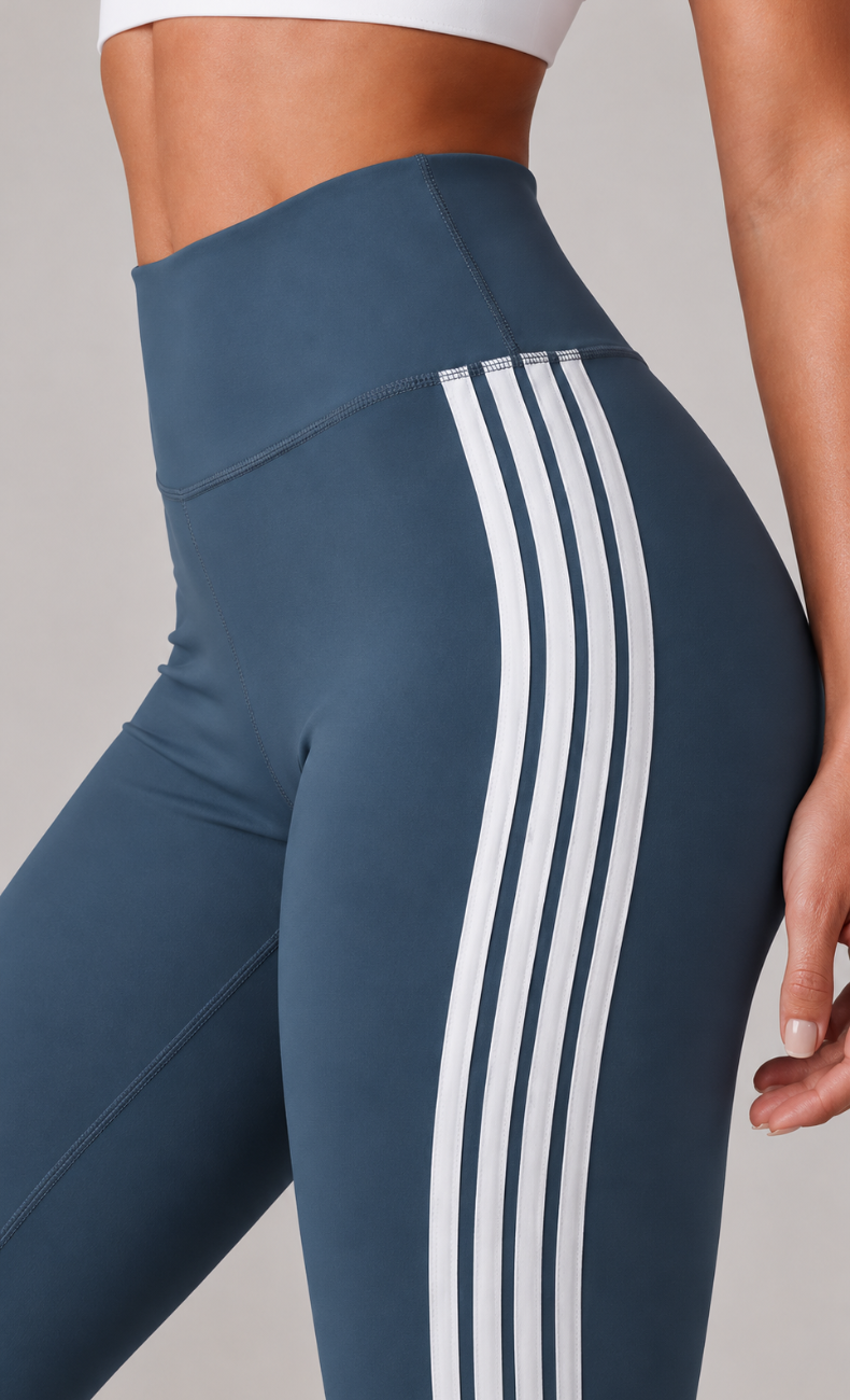 Piper Side Stripe Sports Bra High Waisted Flare Leggings Workout Set