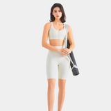 Lily 8" Seamless High-waist Short - Light Ivory