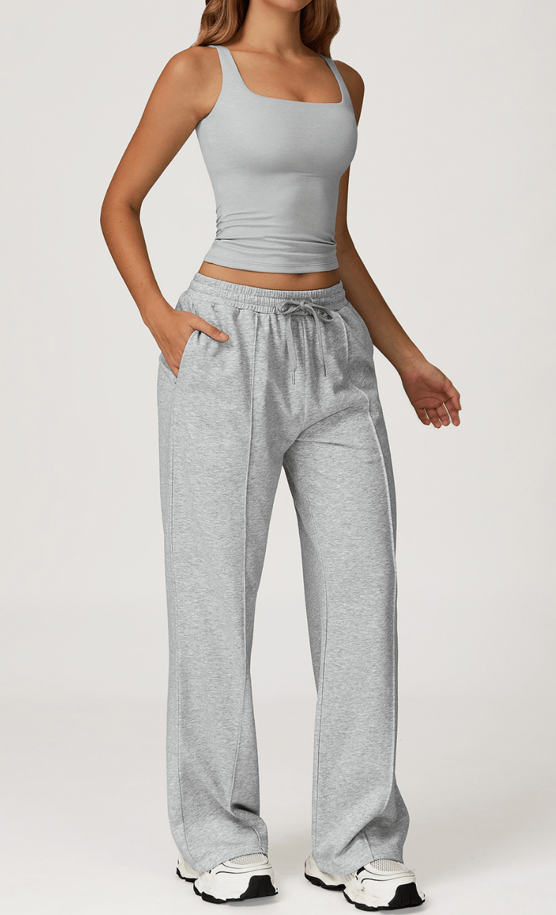 WOO YOGA Pants Victoria Organic Cotton Straight Leg Yoga Pant 