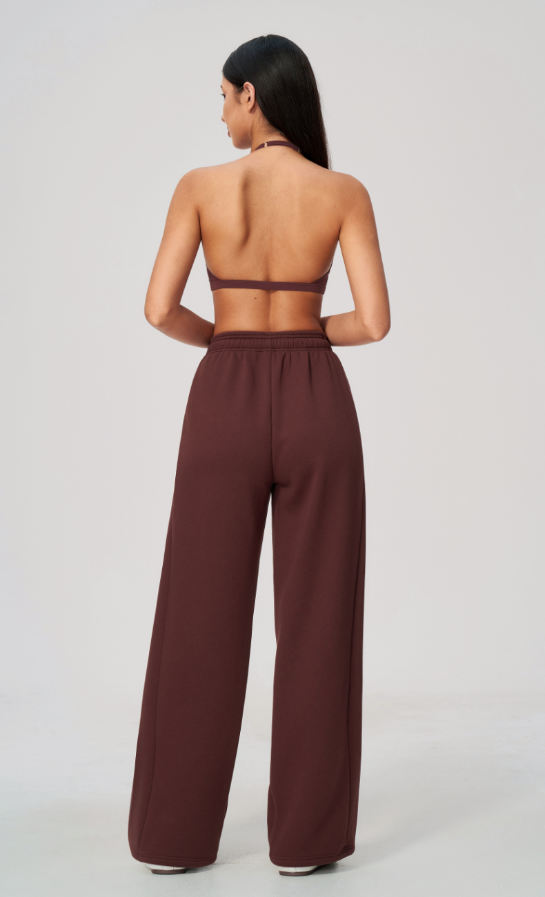 Hailey Cotton Blend Relaxed Wide Leg Sweatpants