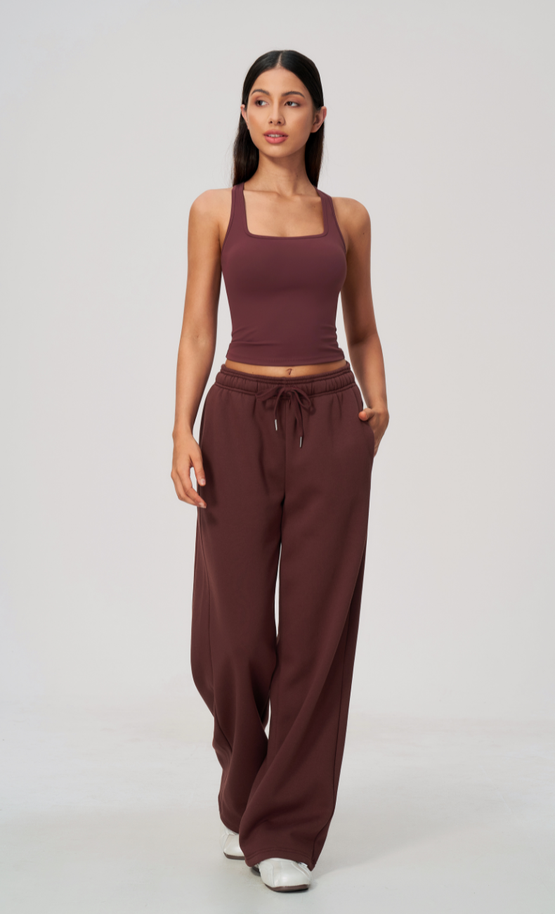 Hailey Cotton Blend Relaxed Wide Leg Sweatpants