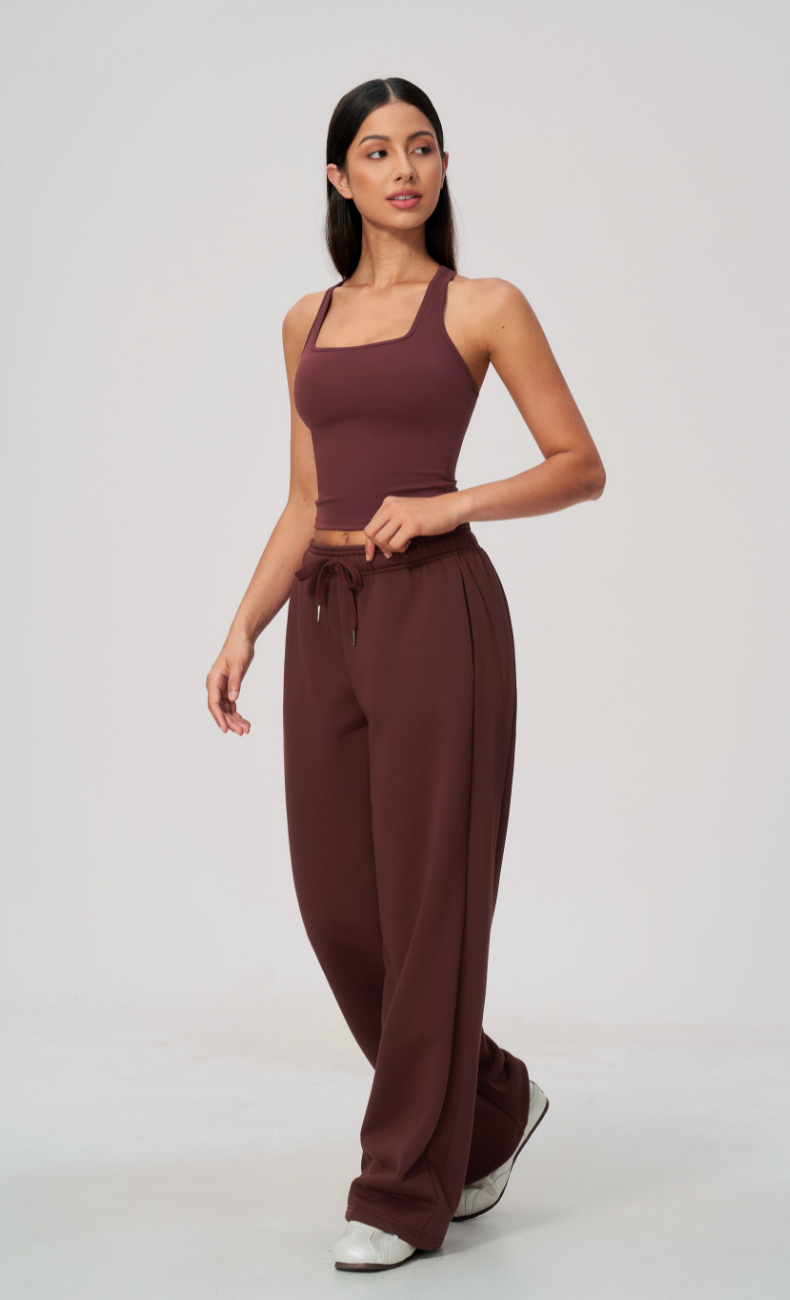 Hailey Cotton Blend Relaxed Wide Leg Sweatpants