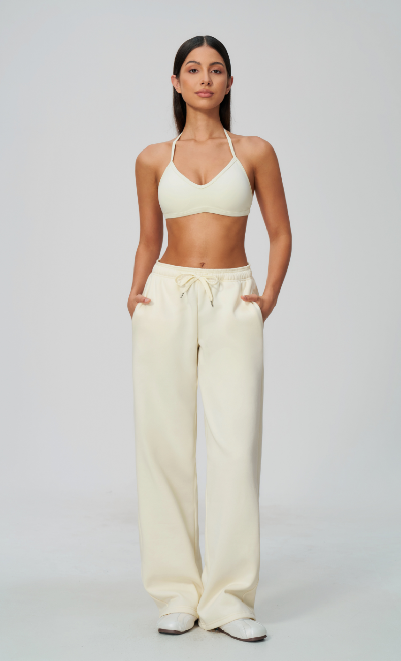 Hailey Cotton Blend Relaxed Wide Leg Sweatpants