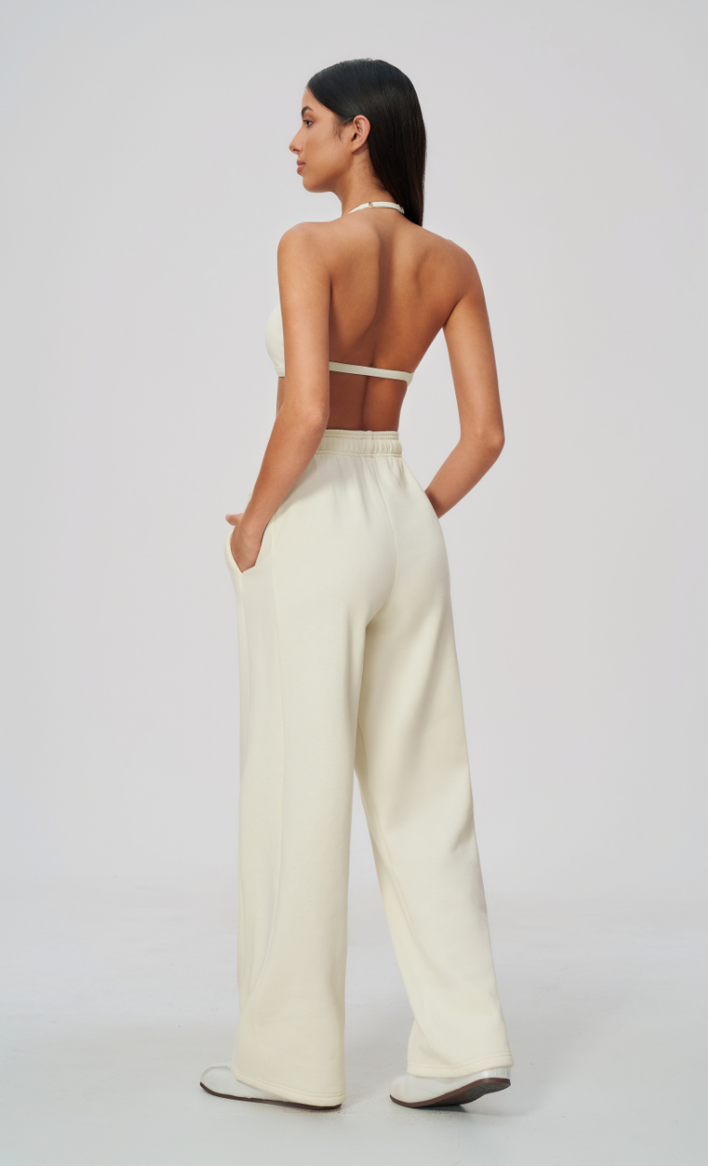 Hailey Cotton Blend Relaxed Wide Leg Sweatpants