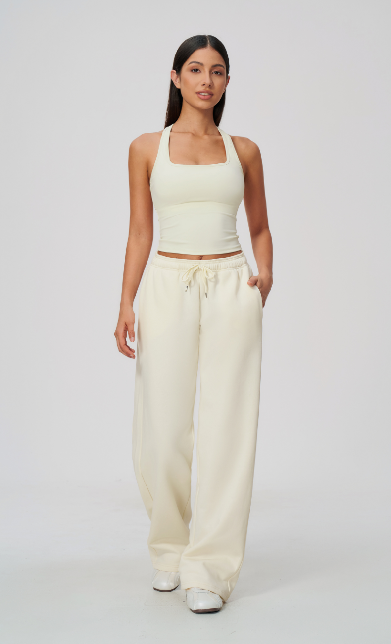 Hailey Cotton Blend Relaxed Wide Leg Sweatpants