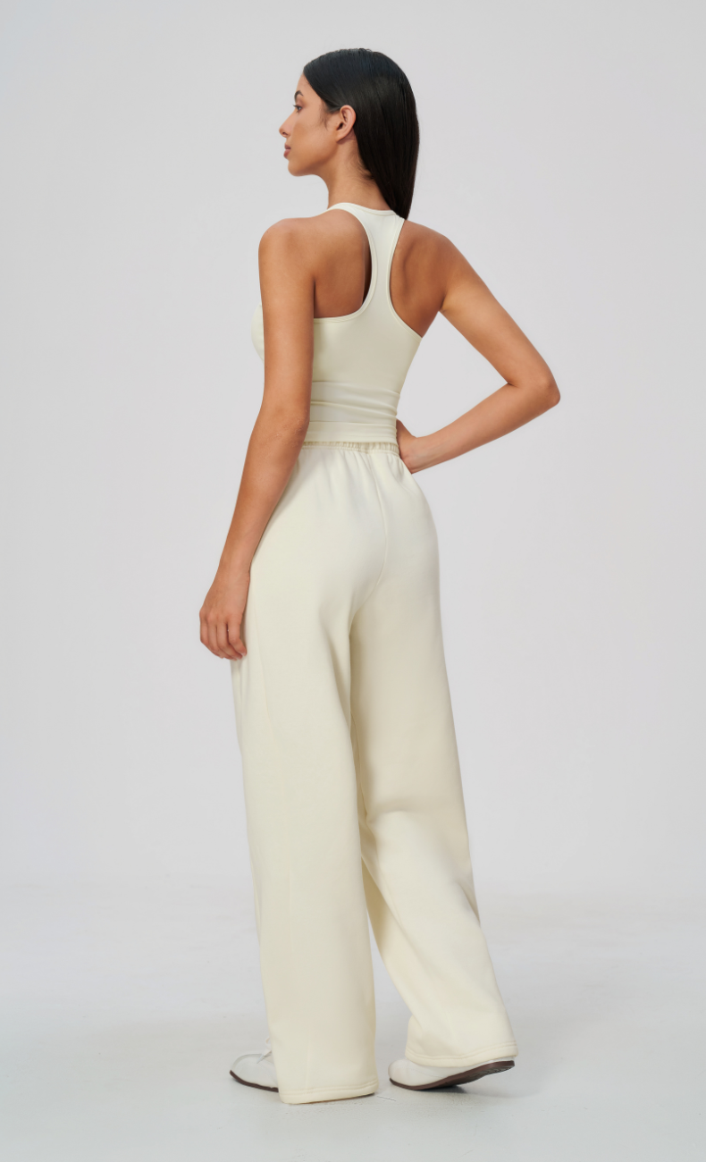 Hailey Cotton Blend Relaxed Wide Leg Sweatpants