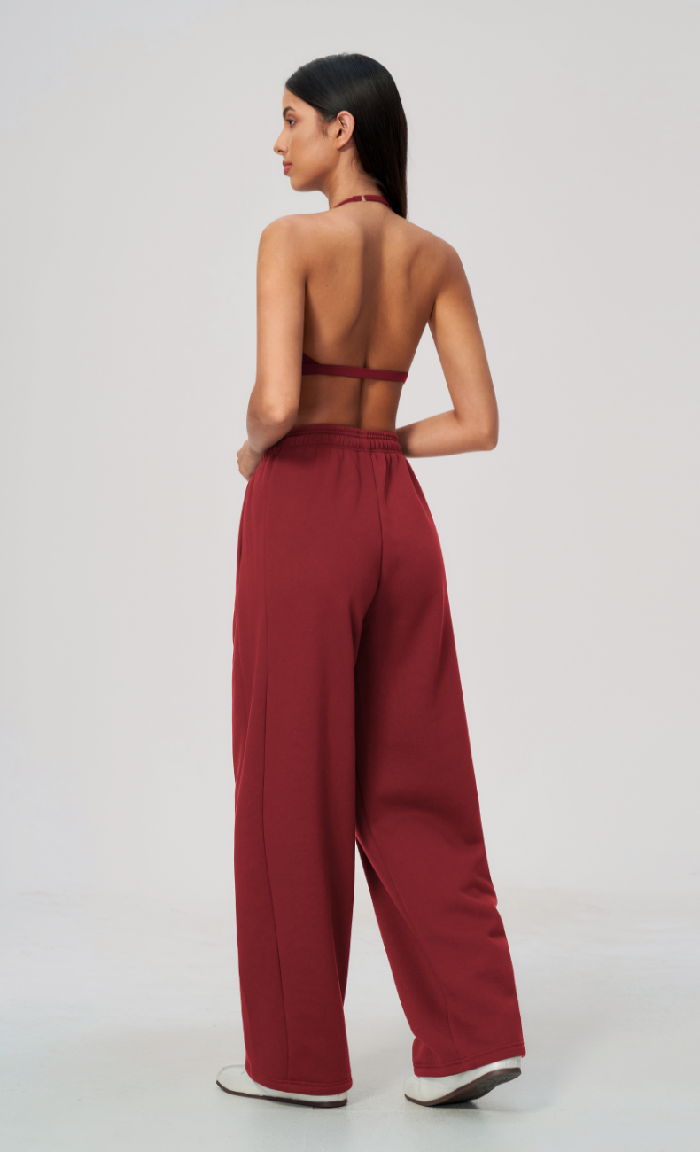 Hailey Cotton Blend Relaxed Wide Leg Sweatpants