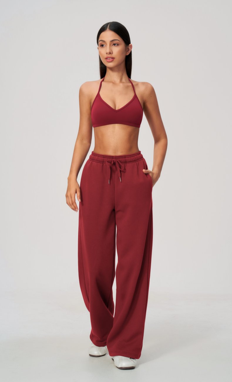 Hailey Cotton Blend Relaxed Wide Leg Sweatpants