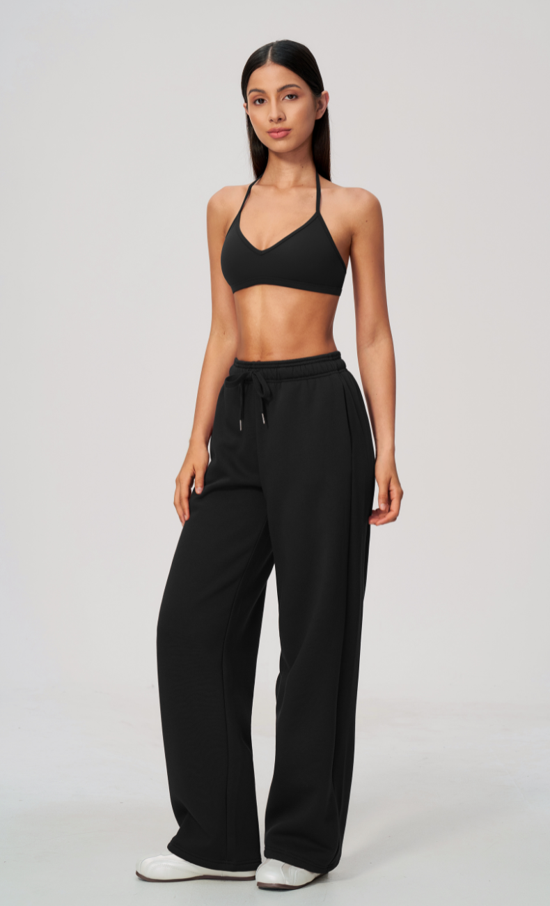 Hailey Cotton Blend Relaxed Wide Leg Sweatpants