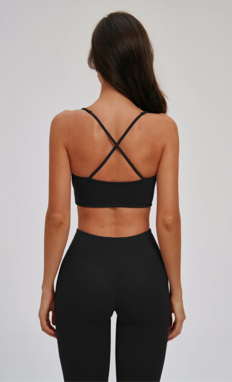 Blake Cross Back Sports Bra & High Waisted Leggings Workout Set