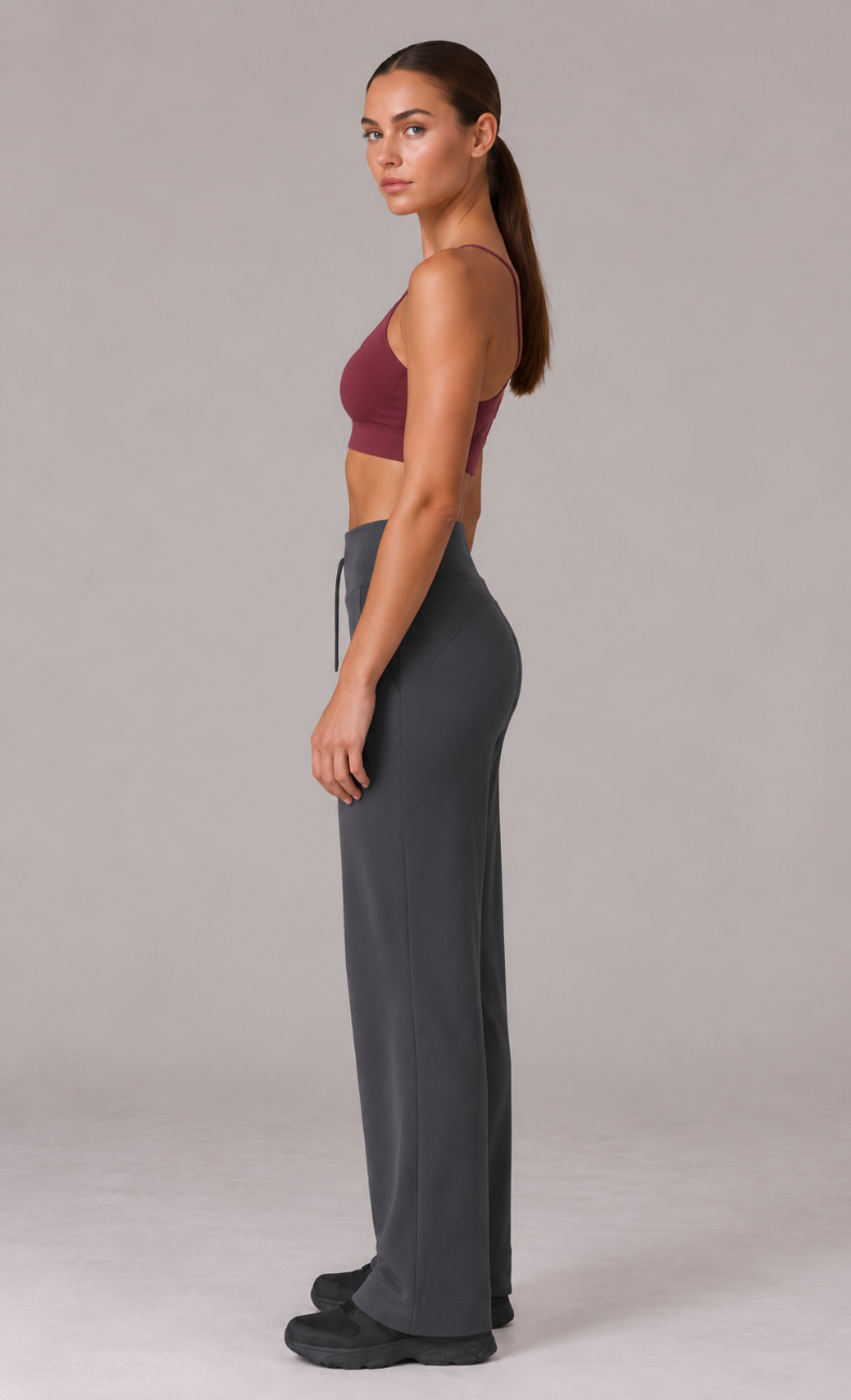 Talia High Waisted Drawstring Straight Leg Pant