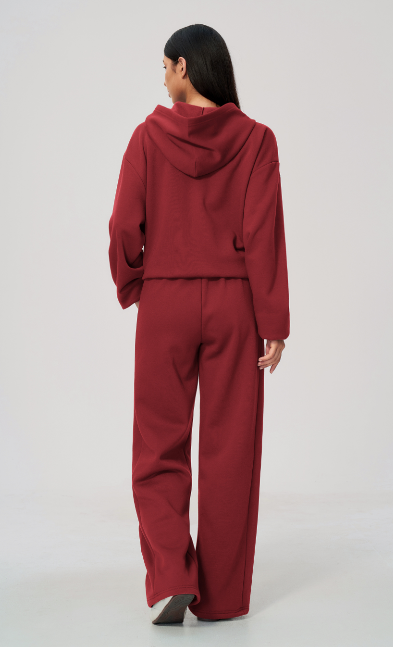 Hailey Cotton Blend Relaxed Zip-Up Hoodie