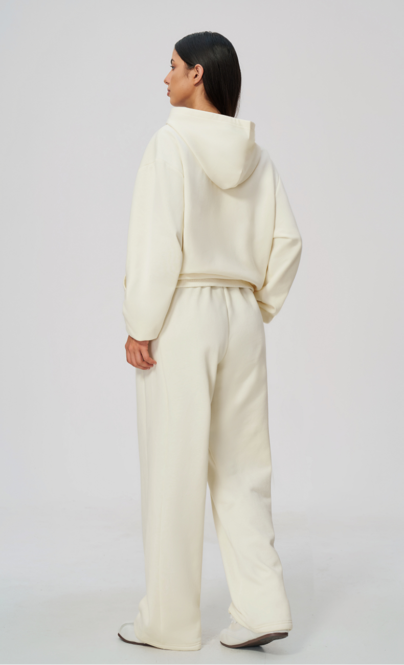 Hailey Cotton Blend Relaxed Zip-Up Hoodie