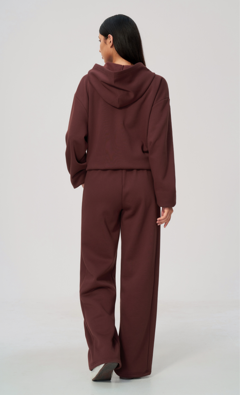 Hailey Cotton Blend Relaxed Zip-Up Hoodie