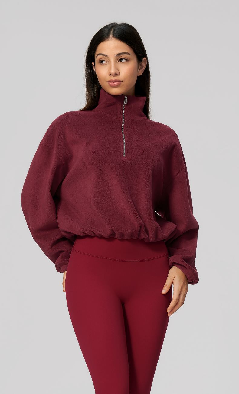 Kaia Double-Sided Fleece Half Zip Pullover